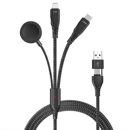 Northcity 100W USB-C Çoklu Şarj Kablosu + Apple Watch - 3’lü Güç Çözümü