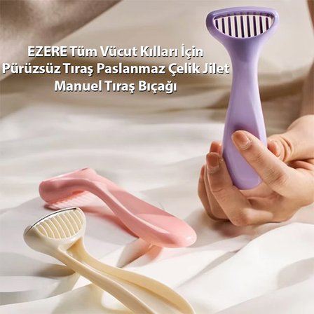 Northcity Ezere Paslanmaz Çelik Tüm Vücut Tıraş Bıçağı - Pürüzsüz Jilet