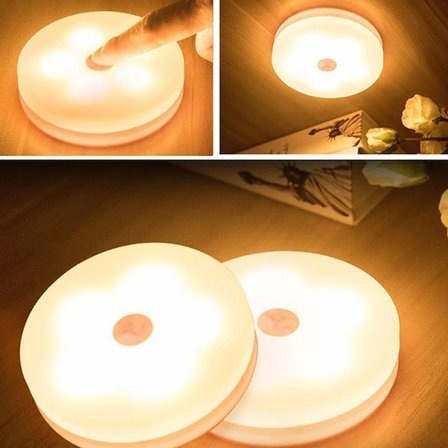 Northcity Mini 5 Led USB Şarjlı Tuşlu Gece Lambası - Kablosuz Dolap Işığı