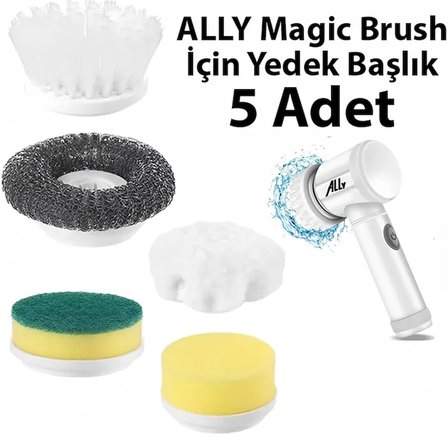 Northcity Ally Magic Brush Şarjlı Temizleme Fırçası Yedek Başlık Seti 5 Adet - 5775