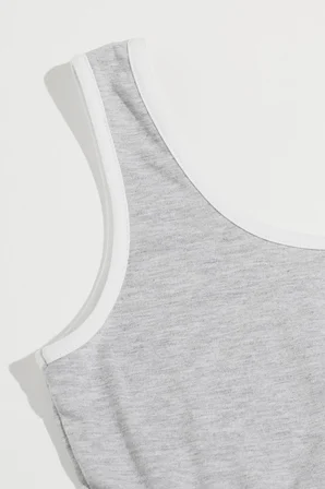 Northcity Kadın Gri Askılı Crop Top ve Şortlu Gecelik Takım H110559