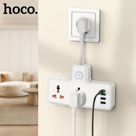 Northcity Çok Amaçlı Priz Çoğaltıcı 2500W 2 Priz + 3 USB + 30W Type-C - Hızlı Şarj ve Koruma