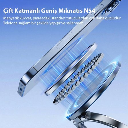 Northcity Vakumlu Manyetik Telefon Tutucu - Araç, Masa ve Ofis İçin Güçlü ve Kaymasız Çözüm