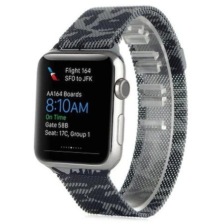 Northcity Ally Apple Watch Metal Milano Loop Kamuflaj Kayış Kordon - 45mm 44mm 42mm