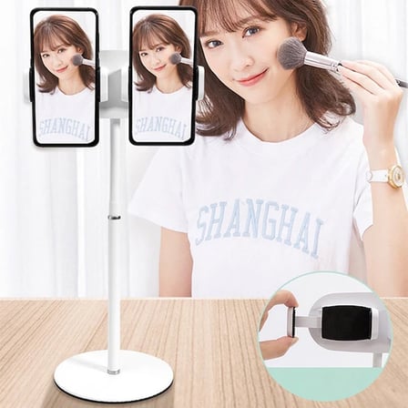 Northcity Çift Telefon Masa Üstü Tutucu – Canlı Yayın & TikTok Çekimi İçin 360° Dönebilir 2’li Stand