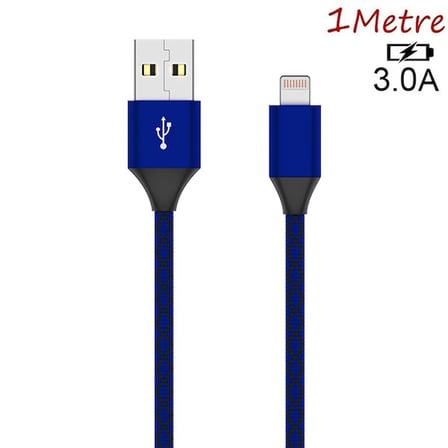 Northcity 3A Hızlı Şarj Kablosu iPhone 14/13/12/11/8/XS/XR - 1 Metre Örgü Lightning