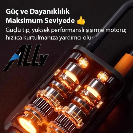 Northcity Akıllı Hava Kompresörü - Kablosuz Lastik Şişirici Mini Kompresör ve Araç Yedek Parçası