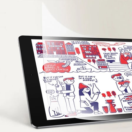 Northcity iPad Air 10.9” (2020/2022) Kâğıt Hissi Darbe Emici Mat Ekran Koruyucu – Apple Pencil Uyumlu