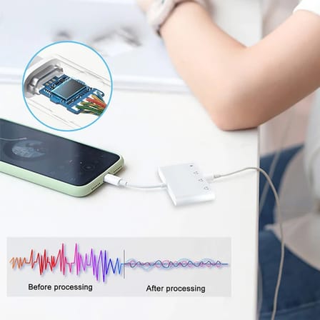 Northcity 4‘ü 1 Arada iPhone Lightning OTG Ses Adaptörü – Çift 3,5 mm Jack + Şarj