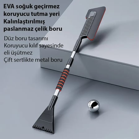 Northcity Teleskopik Kar Fırçası ve Kar Küreği (2'li Set) - Kış Temizliği İçin En İyi Çözüm