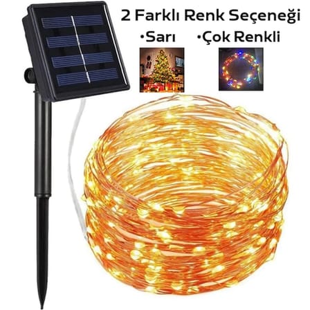 Northcity Güneş Enerjili 10 Metre Renkli Bahçe Aydınlatması – Su Geçirmez LED