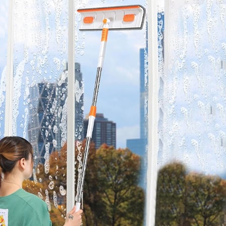 Northcity Çift Taraflı Teleskopik Cam Silme Fırçası 134 cm – Pratik & Hızlı Temizlik