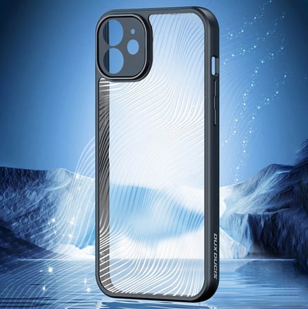 Northcity iPhone 12 Kılıfı Aimo Serisi Buzlu Sert PC-TPU Parmak İzi Önleyici Lens Korumalı