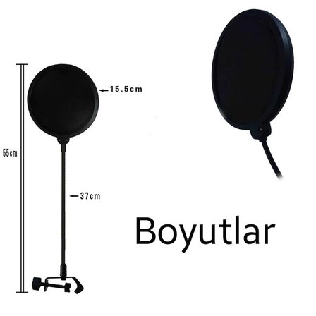 Northcity Çift Katmanlı Mikrofon Pop Filtresi 15 cm - Stüdyo Kayıt & YouTube