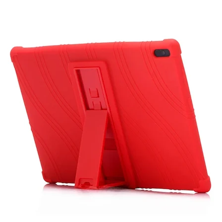 Northcity Lenovo Tab E10 TB-X104F 10.1 İnç Tablet Standlı Silikon Kılıf - Çizik ve Darbe Koruması