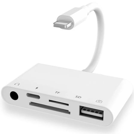 Northcity 5in1 iPhone iPad Lightning Audio USB Kamera Okuyucu - Hızlı Dosya Transferi ve Çoklu Bağlantı