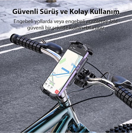 Northcity Gidon Telefon Tutucu - Bisiklet & Motosiklet İçin 360° Kilitli Sabitleyici