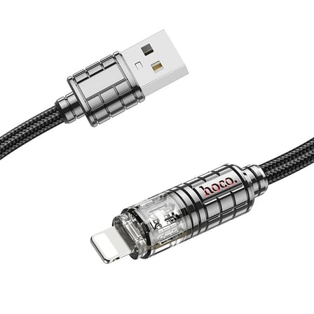 Northcity HOCO U122 Kristal Uç 2.4A USB to iPhone Lightning Hızlı Data ve Şarj Kablosu-(5775)