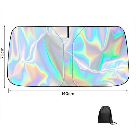 Northcity Katlanabilir Ön Cam Güneşliği 140x70 cm - Titanium Gümüş Araç Güneş Gölge Koruyucu