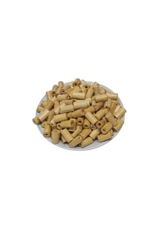 15 Mm Silindir Ham Rengi 15x8 Mm Ahşap Boncuk 35 gr (90 ADET)