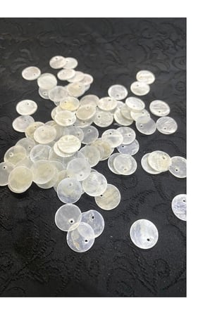 15 mm Yandan Delikli Sedef Boncuk (30 Adet)