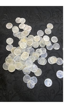 15 mm Yandan Delikli Sedef Boncuk (30 Adet)