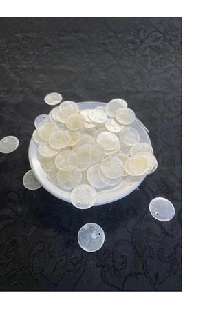 15 mm Yandan Delikli Sedef Boncuk (30 Adet)