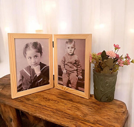 Decolıfe Menteşeli Çerçeve, Fotoğraf Çerçevesi, Anı Çerçevesi, Resim Çerçevesi,  Ahşap Çerçeve 