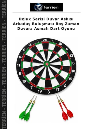 Delux Serisi Duvar Askısı Arkadaş Buluşması Boş Zaman Duvara Asmalı Dart Oyunu