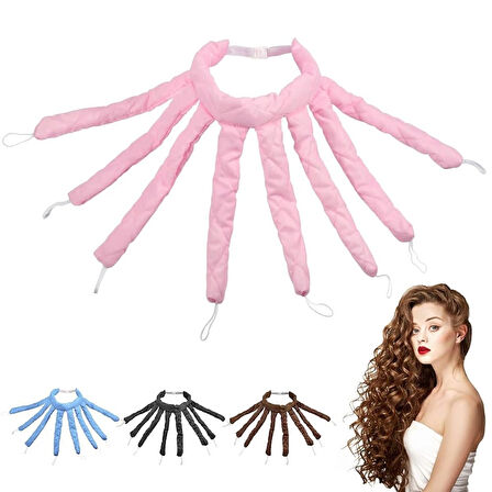 Isısız Ahtapot Saç Bandı – Yumuşak Kıvırma Çubuğu ile Kolay Bukle Şekillendirme Standart beden