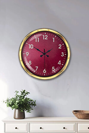 Hediyelik 40 Cm Gold Metal Klasik Duvar Saati
