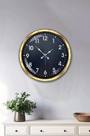 Hediyelik 40 Cm Gold Metal Notr Duvar Saati