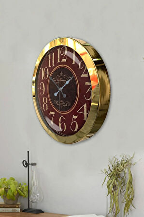 36 Cm Gold Metal Rome De La Paris Duvar Saati