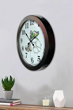 Hediyelik 36 Cm Siyah Metal Terzi Duvar Saati