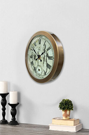 36 Cm Eskitme Metal London Duvar Saati