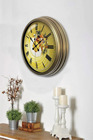 Hediyelik 40 Cm Eskitme Metal Kitchen Duvar Saati