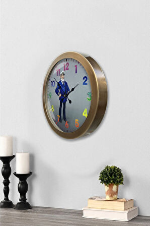 36 Cm Eskitme Metal Gemi Kaptanı Duvar Saati