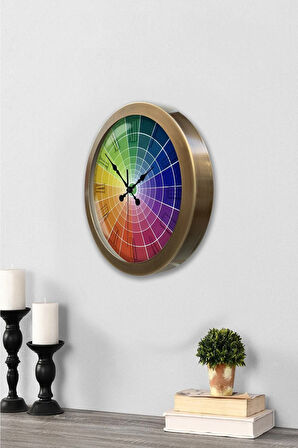 Eskitme Metal New Color Duvar Saati 36 cm