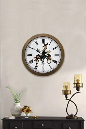 Hediyelik 36 Cm Eskitme Metal Karikatür Duvar Saati