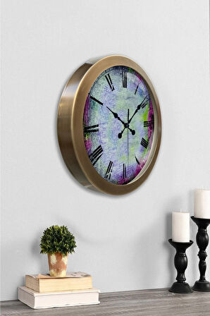 Eskitme Metal Sanatsal Duvar Saati 36 cm