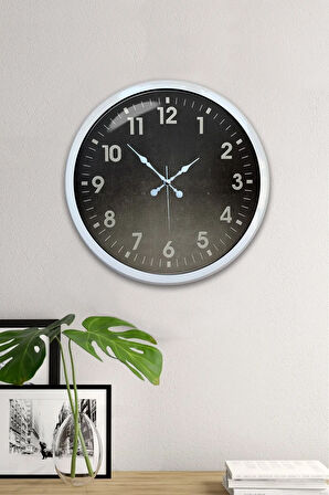 Hediyelik 40 Cm Beyaz Metal Klasik Duvar Saati