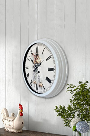 40 Cm Beyaz Metal Street Fighter Duvar Saati