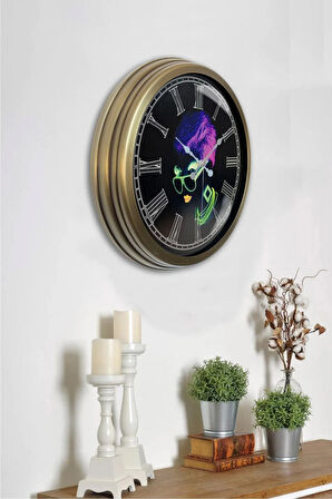 40 Cm Eskitme Metal Disco Duvar Saati