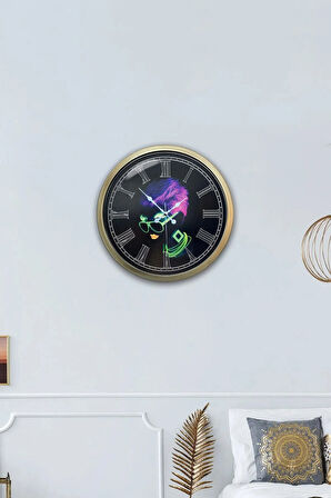 40 Cm Eskitme Metal Disco Duvar Saati