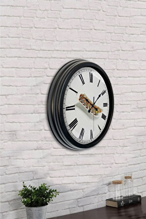Hediyelik 40 Cm Siyah Metal Sushi Duvar Saati
