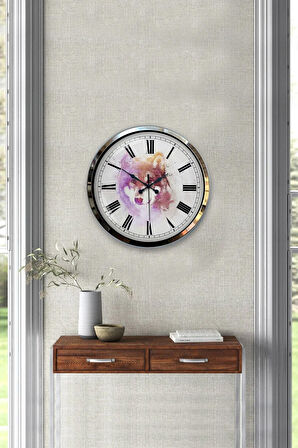 Hediyelik 40 Cm Krom Metal Kurt Duvar Saati