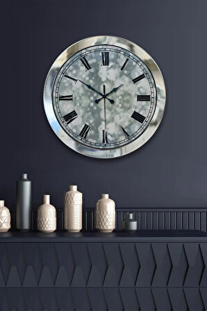 Hediyelik 36 Cm Krom Metal Decorative Duvar Saati