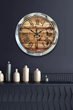 36 Cm Krom Metal Klasik Tasarım Duvar Saati