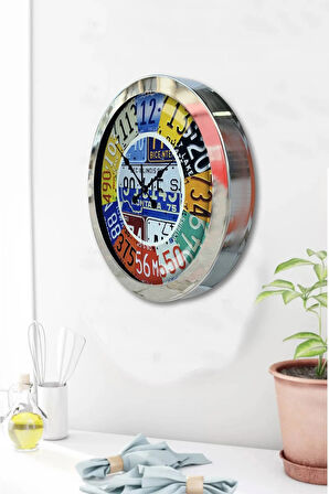 Hediyelik 36 Cm Krom Metal Mexicano Duvar Saati