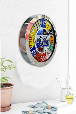 Hediyelik 36 Cm Krom Metal Mexicano Duvar Saati
